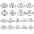 Luxury Big Diamond Ring Stackable Women'S Engagement Ring Set 925 Sterling Silver Banquet Party Fine Jewelry Rings Collection