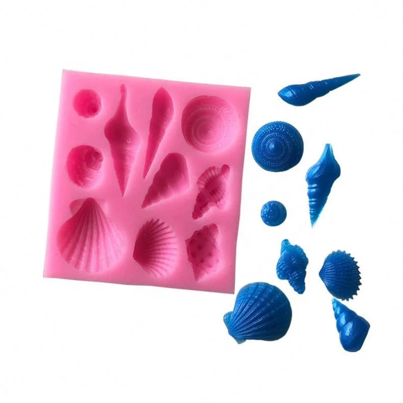 Hengya  Silicone Chocolate Mold With Sea Animal Shape. Silicone Sugar Lace Mold 3D Fondant Mermaid Tail Silicone Mold