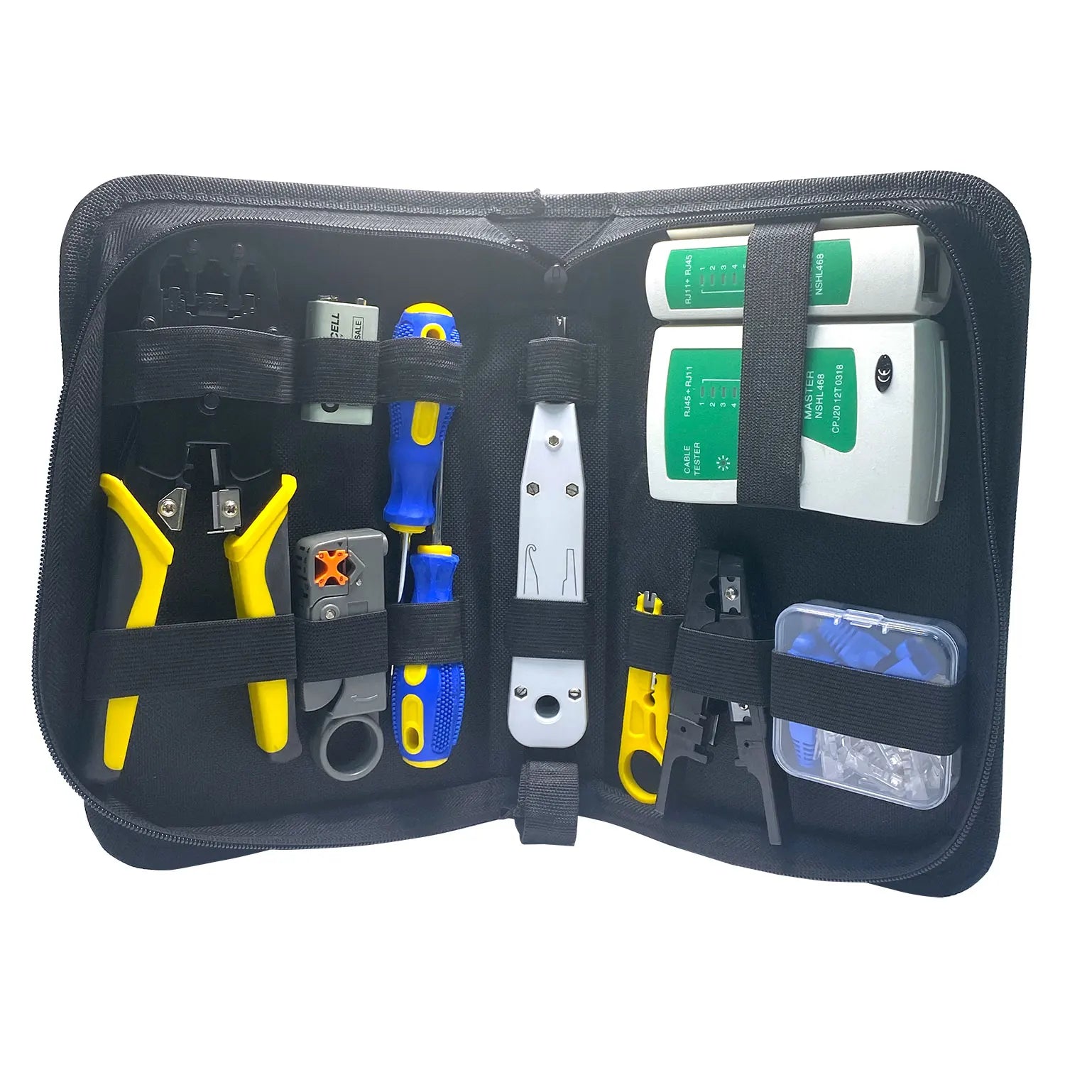 Ethernet Punch Down Cord End Impact Set Easy RJ45 RJ12 RJ11 Network Lan Cable Crimping Tool Pliers Kit