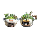Wholesale Cartoon Cute Pet Succulent Small Flower Pot Resin Flower Pot Micro Landscape Plant Pot Office Balcony Decoration