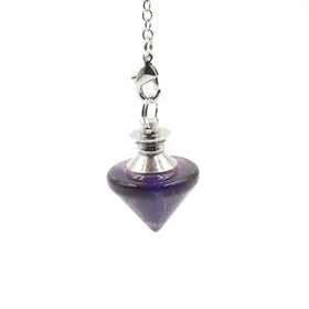 Natural Stone Cone Crystal Pendant Healing Chakra Crystal Pendulum Cone Pendant Charm Ladies Jewelry Making