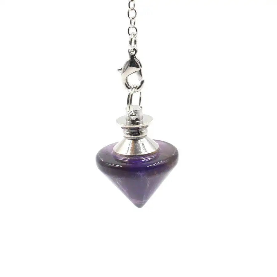Natural Stone Cone Crystal Pendant Healing Chakra Crystal Pendulum Cone Pendant Charm Ladies Jewelry Making