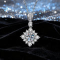 Geometric Princess square Round Brilliant Cut Vvs D Color 1CT Moissanite Pendant S925 Sterling Silver Necklace for Women