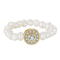 RINNTIN GPR06 Minimalist Jewelry 925 Silver 14K Gpld Plated Charms With Pearl Baroque Freshwater Pearl  Rings for Women