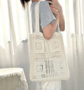 Summer Boho Solid Color Knitted Crochet Beach Tote Shopping Bags for Women Open Closure Beach Bags with Mesh Hollow Design