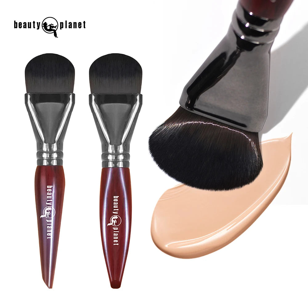 Beauty Planet Custom Logo Flat Foundation Kabuki Beauty Single Cosmetics Synthetic Professional Foundation and Concealer Brush