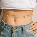 Charming Butterfly Tassel Belly Chains for Women Trendy Gold Color Handmade Bohemian Body Jewelry N2102287