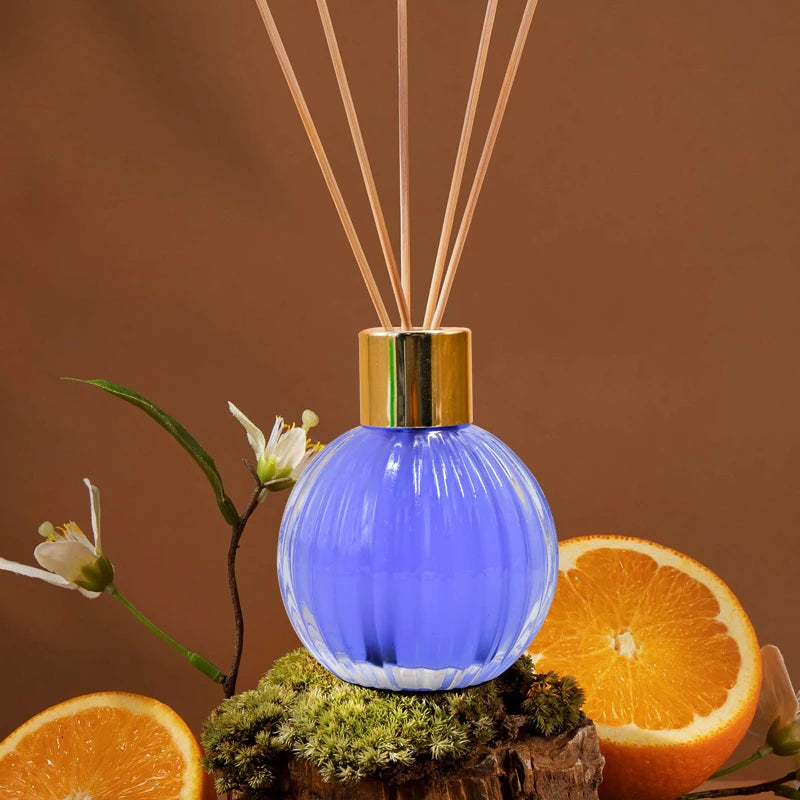Cheap Price Round 50ml 2oz Beauty Clear Custom Color Screw Cap Screen Printing Reed Diffuser Glass Bottle