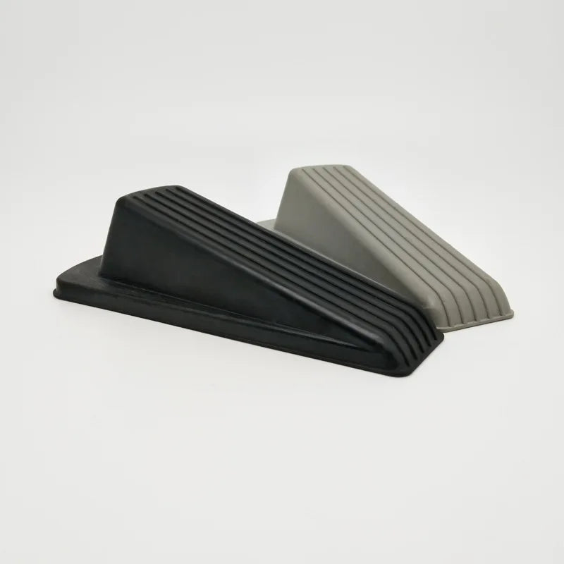 Modern Floor Mounted Rubber Ring Door Wedge Black Security Door Stopper Heavy Duty Floor Rubber Pad Door Stop Wedge Door Holder