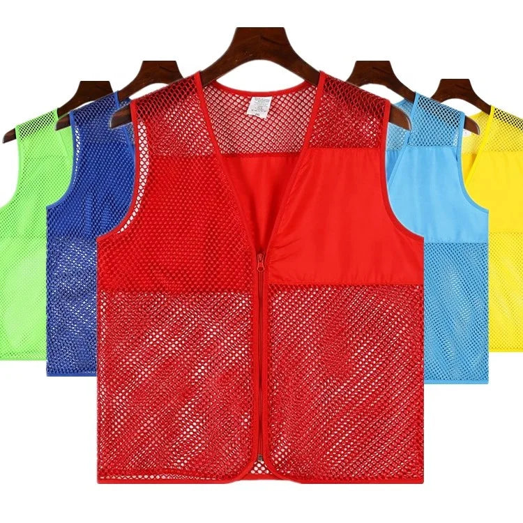 OEM logo Custom Factory Supermarket Warehouse Work Wear Unisex Men Women Working Uniform Vest Work Vests