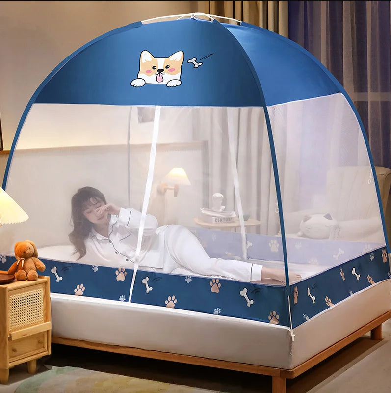 Lovely Pattern Printed Pop up Foldable Mosquito Net Double Bed Nets Mosquito Net Wholesale