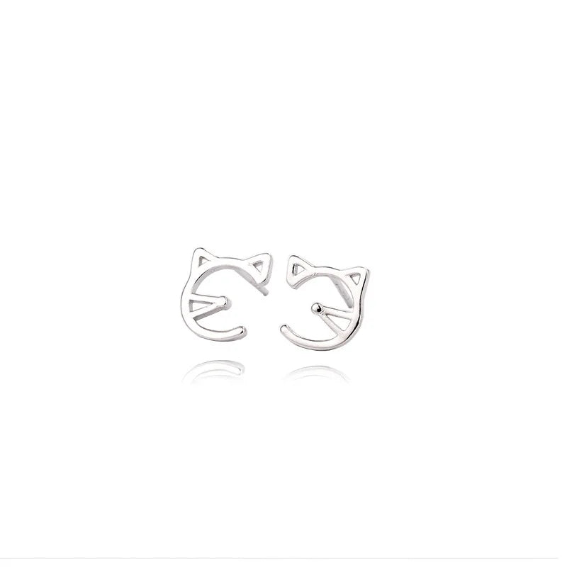 925 Sterling Silver Cute Stud Earrings for Women Allergy-Free for Wedding Engagement Party Gift Jewelry Accessories
