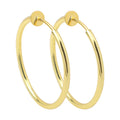 New Fashion 18k Gold Plated Clip on Hoop Earrings Non Pierced for Women