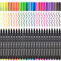 KHY 24 Colors Fine Tip Fabric Paint Pens Permanent Clothing Markers for Kids DIY T-Shirts Shoes Art Supplies Craft Marker Set