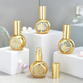 Popular Luxury Design Gold Engraving Hot Stamping 15ml Perfume Spray Bottle Glass Bottle Perfume