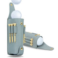 New Design Lightweight Easy to Use Mini Golf Ball Golf Tee Pouch PU Leather Golf Bag Organizer