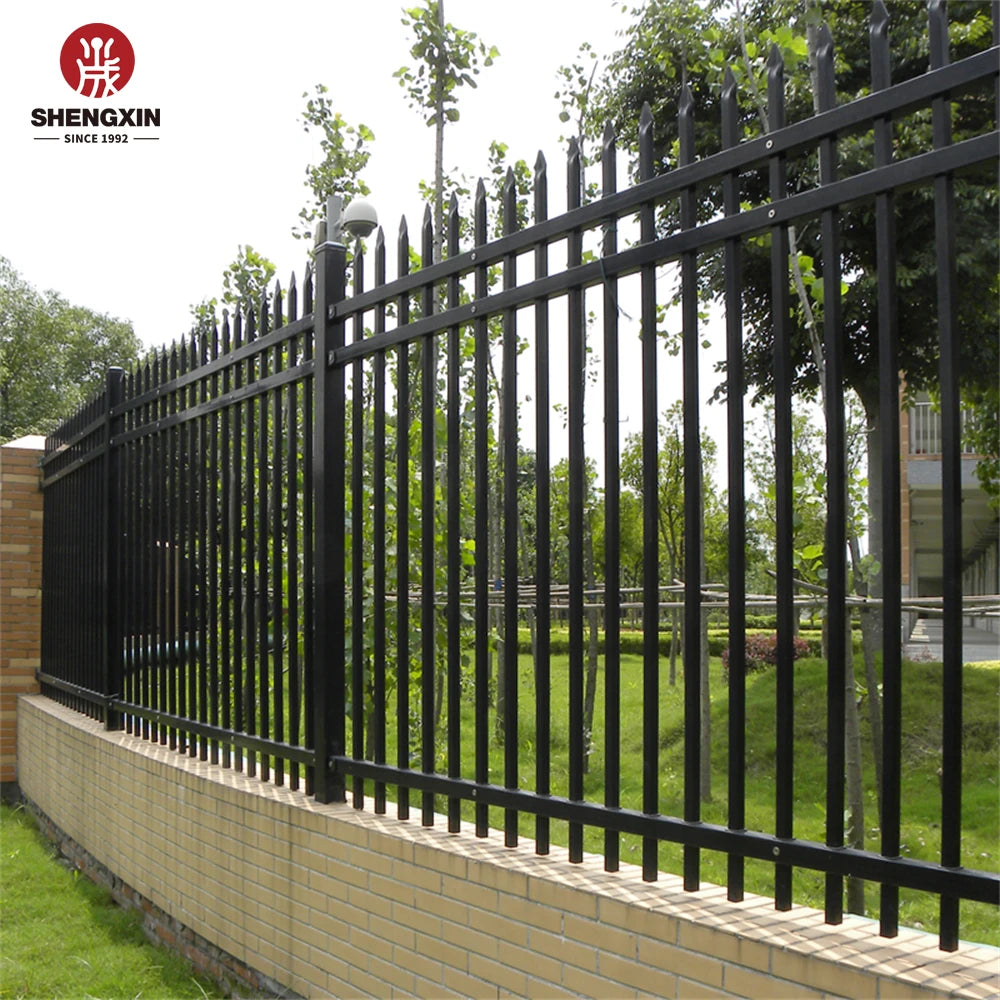6Ft by 2M Balcony Colour Outdoor Garden Profile Fram Metal Pipe Iron Steel Fence With Doors