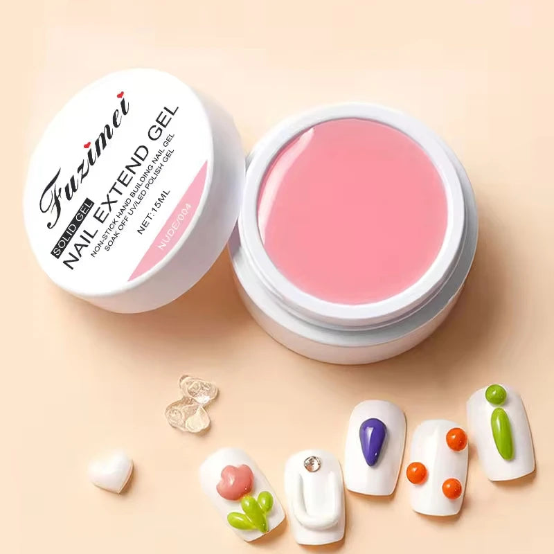 Solid State Painless Nail Art Extension Pinch Glue Non-Stick Hand Carved Shaping Quick Extension Glue Washing