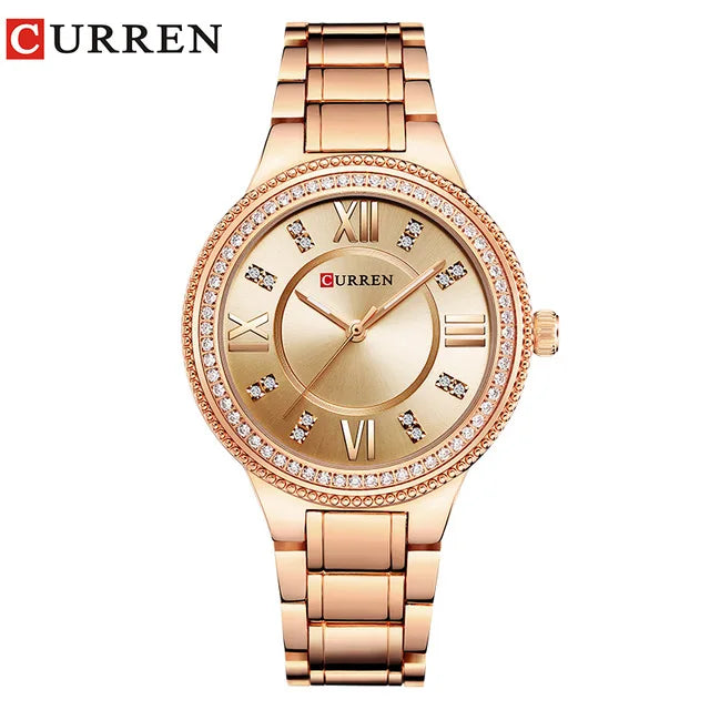 CURREN 9004 Watch Women Fashion Diamond Dress Bracelet Ladies Watches Female Hot Selling Quartz Lady Wrist Relogio Feminino