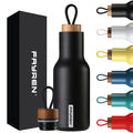 Eco-friendly BPA Free 580 ml Reusable Thermos Flask Stocked Recycled Insulated Vacuum Stainless Steel Water Bottle With Rope