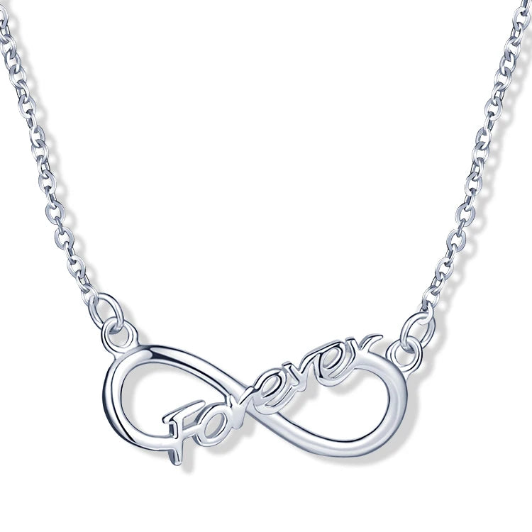 Jewelry 925 Sterling Silver Infinity Forever Necklaces Women