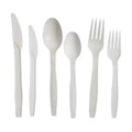Compostable PLA Cutlery Set Heavy Duty Heat Resistant Biodegradable Forks Spoons Knives Disposable Eco Friendly Utensils Party