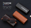 2025 New Designer Custom Logo Laser Print Personalized Sun Glasses Polarized Wooden Temple Retro Shades Men Sunglasses