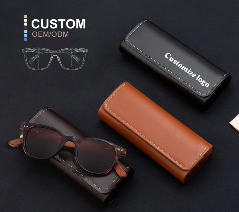 2025 New Designer Custom Logo Laser Print Personalized Sun Glasses Polarized Wooden Temple Retro Shades Men Sunglasses