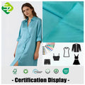 Certified 100% Organic Cotton Woven Sateen Fabric Anti-Bacteria UV Protection Supersoft for Girls Costumes Skirts Upholstery