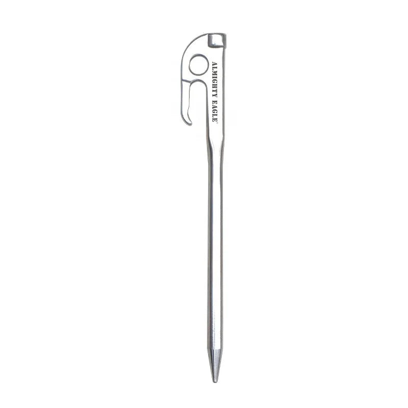 IRONDONKEY Tent Pegs and Mallets Tripod Stainless Steel Pet Ground Spike 420 Tent Stakes Outdoor Tent Pegs