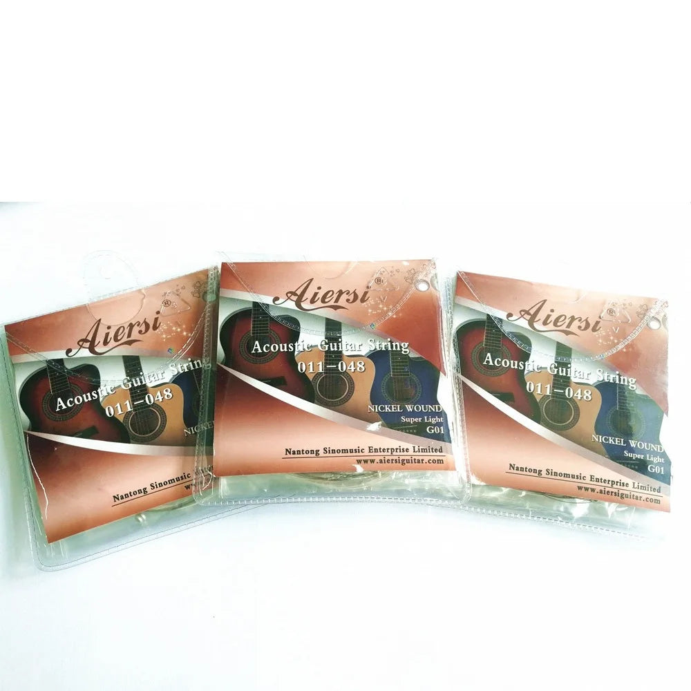 Aiersi Super Light Nickel Wound Acoustic Guitar String Wholesale Custom Brand Cheap Price String Accessories Custom Package
