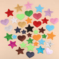 New Style Iron on Star Heart Shape Applique Patch Sequin Patches Felt PVC for Hats
