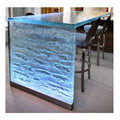 Customized Design Textured Patterned Kiln Hot Melt Cast Fused Glass for Outdoor & Bathroom Decor Eco-Friendly Waterproof