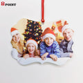 FRP Customized Double Sided Printable Sublimation Plastic Hard Plastic Blank Christmas Hanging Ornaments