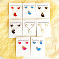 Fashion Jewelry Hot Sale Women Girl Non Tarnish 316l Stainless Steel Heart Gold Plated Jewelry Sets Custom Kid Jewelry Set