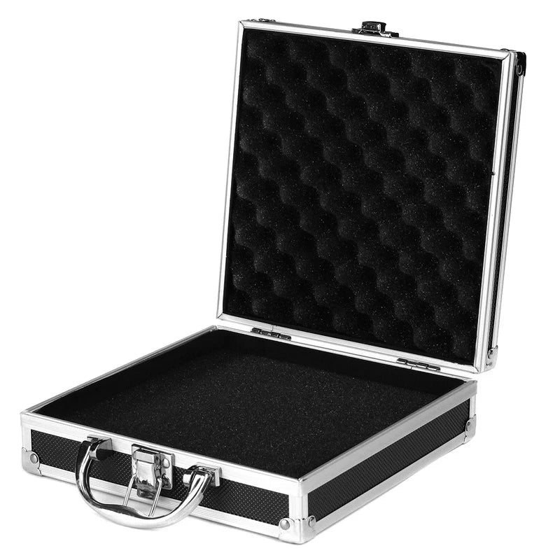 Portable New Toolbox Portable Aluminum Carry Case Tool Box Storage Organizer Travel Anti-collision Sturdy Password Box