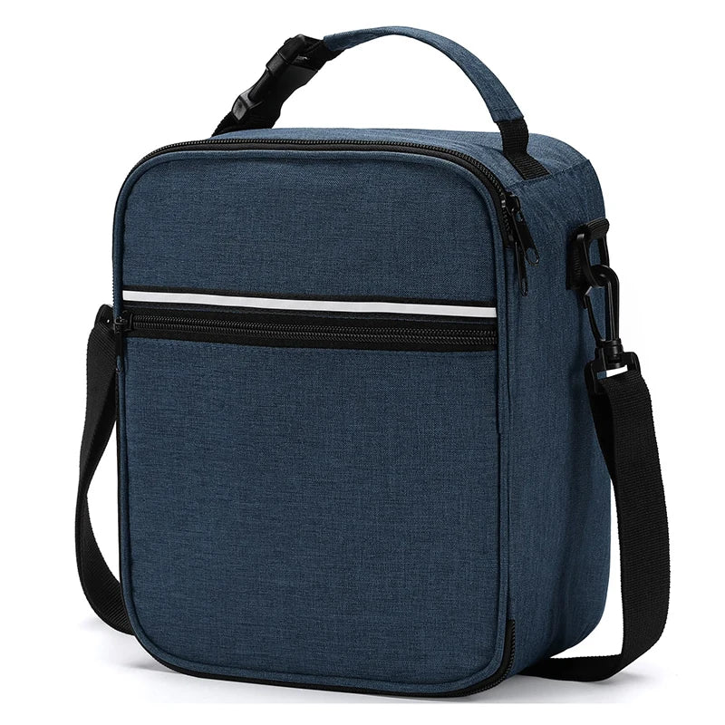 Portable Custom Logo Insulated Lunch Cooler Bag for Men Women Reusable Thermal Polyester Lunch Box for School for Children