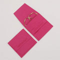 PUPPYSEW Rose Pink Custom  Microfiber Jewelry Pouch  Velvet Envelope Flap  Pouch Necklace Ring Earring Bracelet Pouch NO Logo