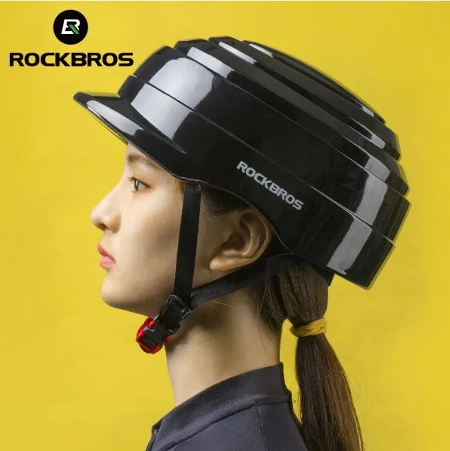 ROCKBROS High Quality Foldable Bike Helmet Portable Breathable Ventilated Cycling Safety Helmet Bicycle Helmet