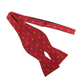 Red Gold Self Tie Bow Tie Wholesale Adjustable Vintage Butterfly 100% Silk Custom Woven Men Personalized Self Tie Untie Bowtie