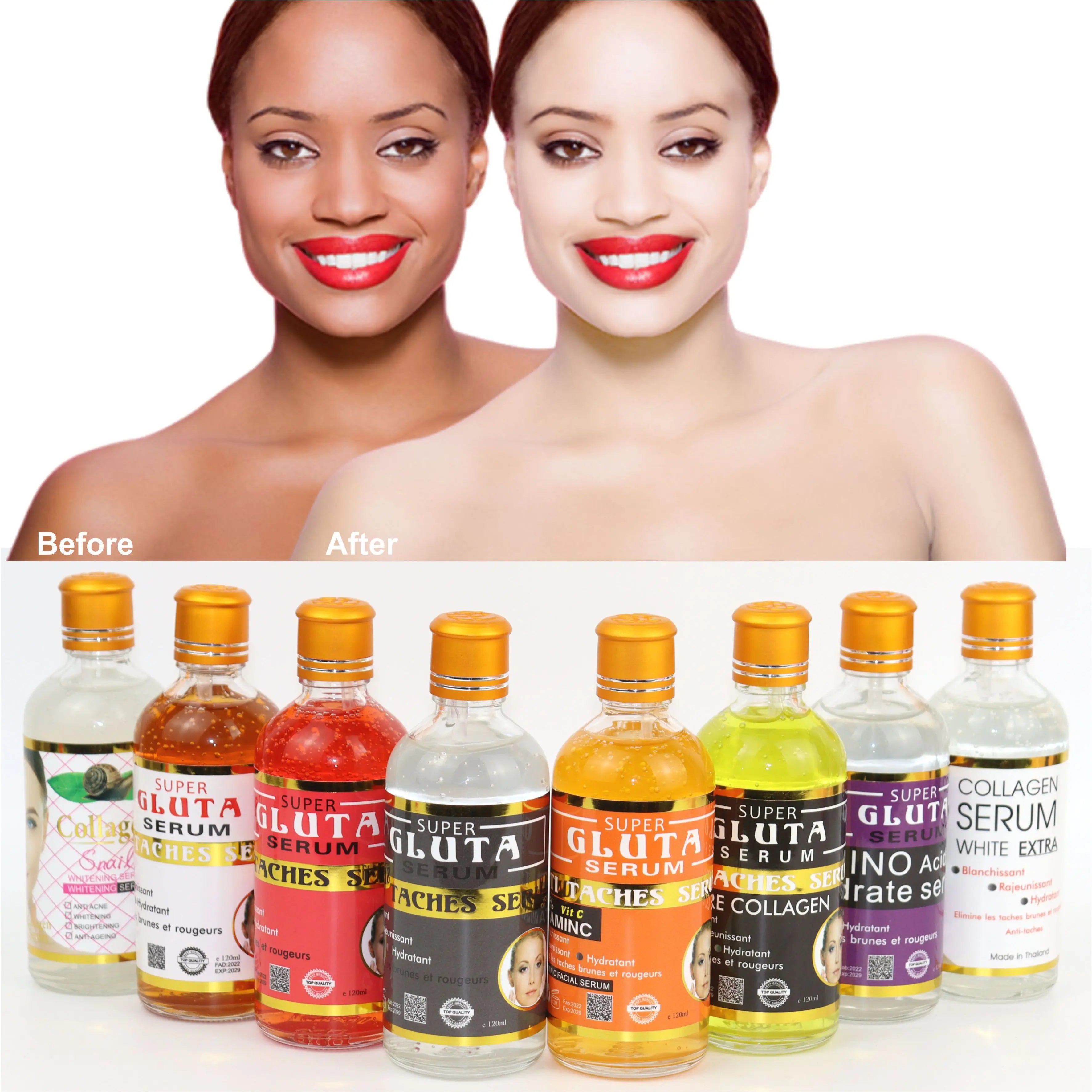 Private Label Customized Logo Facial Serum Packaging Set Vitamin C Hyaluronic Acid Anti Aging Green Tea Liquid ml Vegan