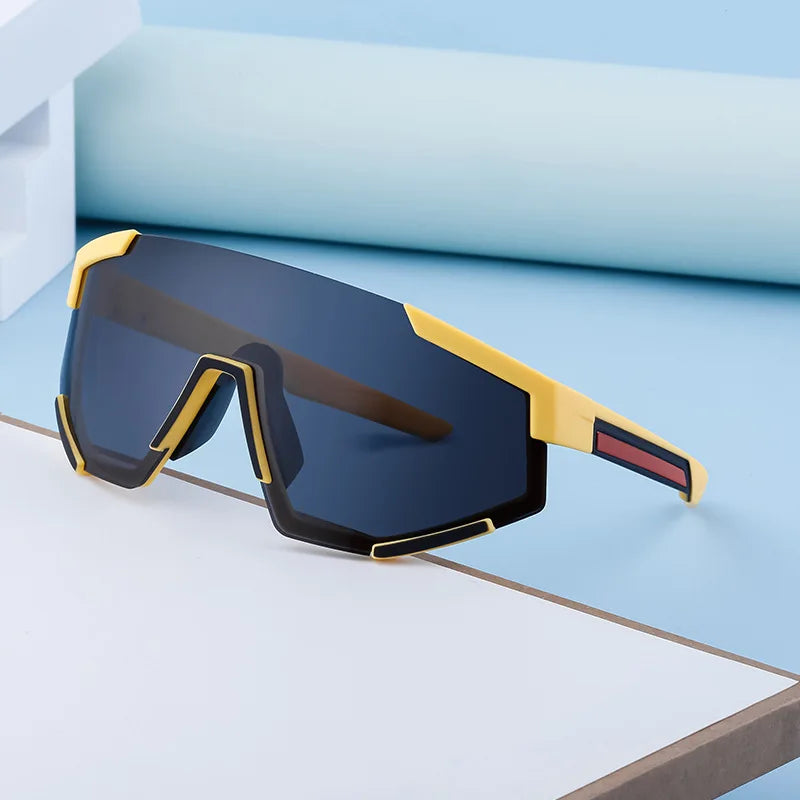 DOISYER New Large Frame Cycling Sports Sunglasses Half Frame Fashion Glasses for Men Women Pilot Style PC Material Wholesale
