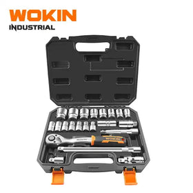 WOKIN 155222 Industrial Heavy Duty 22pcs 1/2in Wrench Drive Socket Set