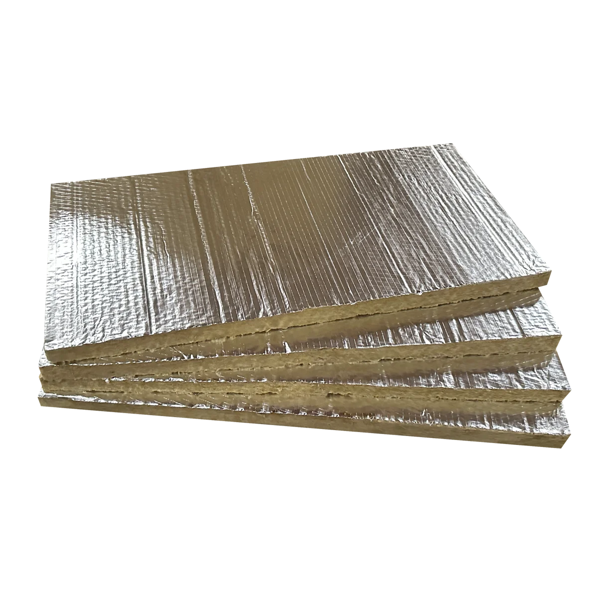 Roofing Fireproof and Waterproof Insulation Material Sound Absorbing Foil Facing Basalt Rock Wool Board