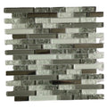 New Design Rectangle White Glass Mosaic for Bathroom Shower Walls China Good Quality Insulated Glass Crystal Diamond Strip Tiles