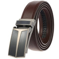 Factory Wholesale Hot Selling Fashion Automatic Adjustable Metal Buckle Belt Men Business Leisure Belts Genuine Leather Belt