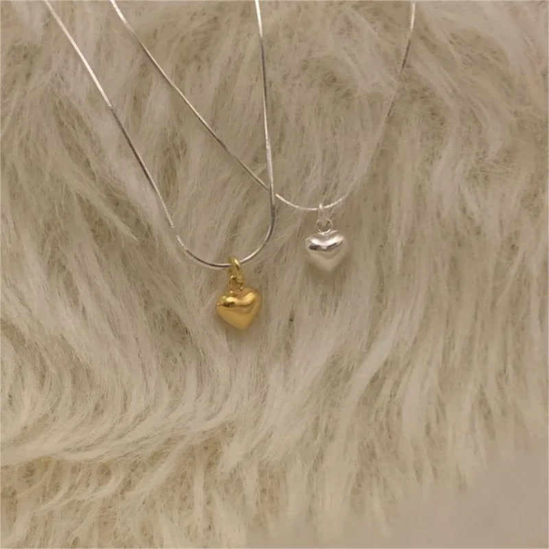 Minimalist Dainty Jewelry Wholesale 925 Sterling Silver Heart Necklace for Women