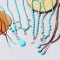 Different Style Turquoise Beaded Pearl Pendant Necklace Jewelry Dainty Handmade Vintage Necklace Personalized Gifts