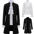Men Steampunk Trench Coat / Shirt  Vintage Prince Overcoat Medieval Renaissance Jacket Victorian Edwardian Cosplay Costume