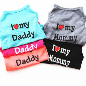 Wholesale Pet Dog Clothes Classic Style Cotton Vest Many Colors Trendy